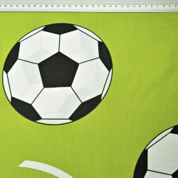 Baumwolle 100% Bälle auf olivfarbenem Hintergrund  