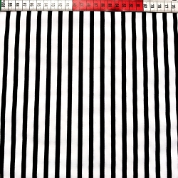 Baumwolle 100% Streifen schwarz-weiß  