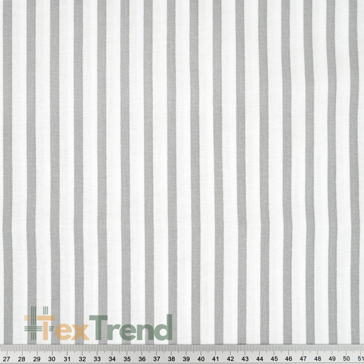 Baumwolle 100% Streifen grau-weiß  