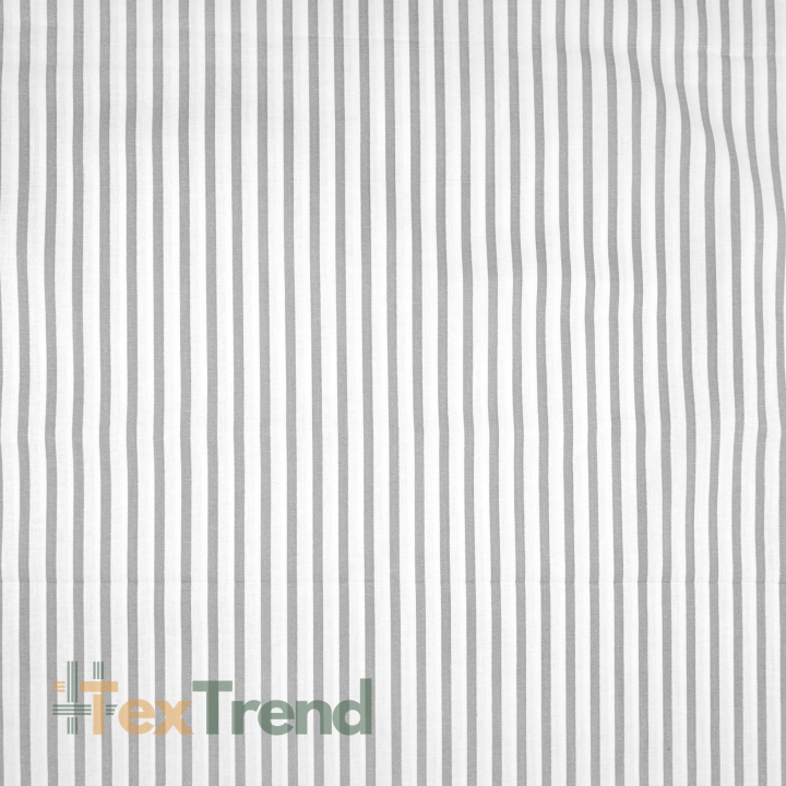 Baumwolle 100% Streifen grau-weiß  