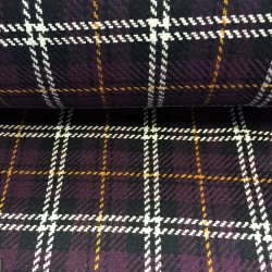 Wolle Karomuster lila  