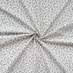 Baumwolle 100% Marine Wiese auf ecrufarbenem Hintergrund  