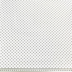 Baumwolle 100% Punkte 4mm schwarz auf weißem Hintergrund  
