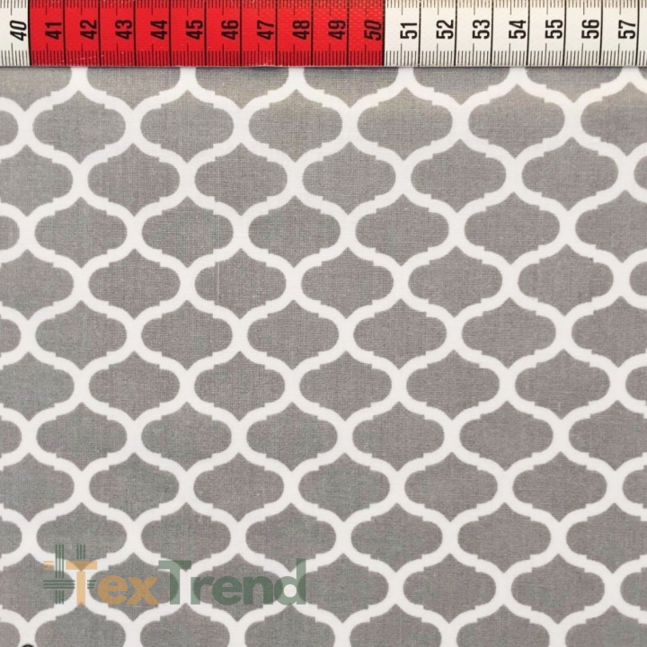 Baumwolle 100% Graues Marokko-Muster  