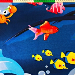 Baumwolle 100% Ozean marineblau auf Hintergrund  