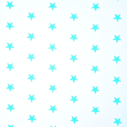 Baumwolle 100% Sterne 20mm mintgrün auf weißem Hintergrund  