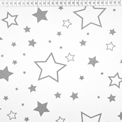 Baumwolle 100% graue Galaxie auf weißem Hintergrund  