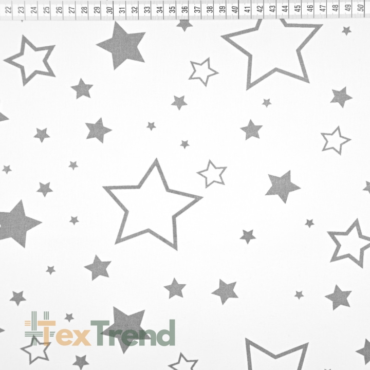 Baumwolle 100% graue Galaxie auf weißem Hintergrund  