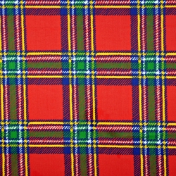 Baumwolle 100% rot-grüne Karos  