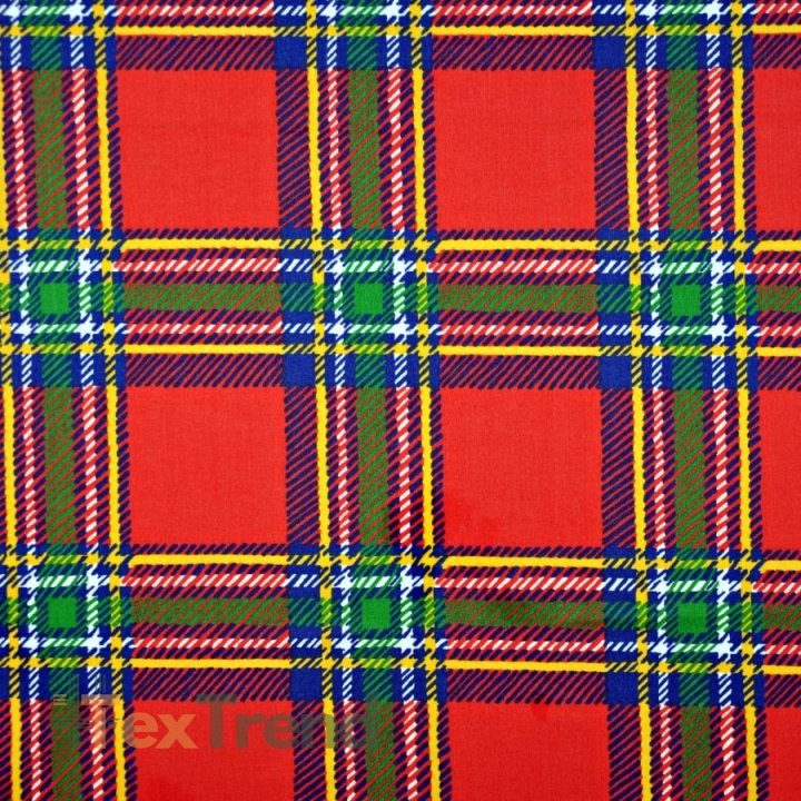 Baumwolle 100% rot-grüne Karos  