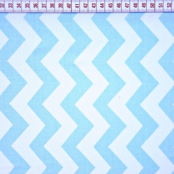 Baumwolle 100% Zickzack blau  