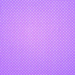 Baumwolle 100% Punkte 4mm weiß auf lila Hintergrund  