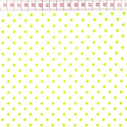 Baumwolle 100% Punkte 4mm grün auf weißem Hintergrund  