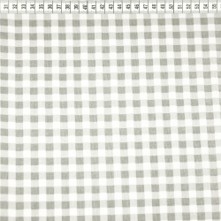Baumwolle 100% grau-weiße Karos  