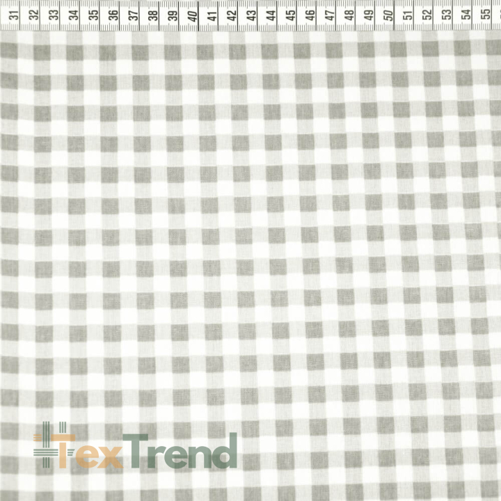 Baumwolle 100% grau-weiße Karos  