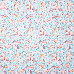 Baumwolle 100% mintgrüner Wiesenblumen auf weißem Hintergrund  