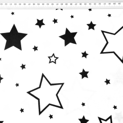 Baumwolle 100% Galaxie schwarz auf weißem Hintergrund  