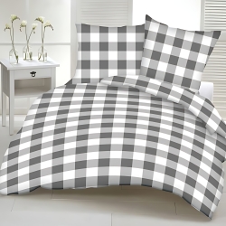 Baumwolle 100% große Karos grau  