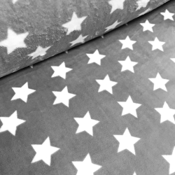 Polar plus weiße Sterne auf grauem Hintergrund  