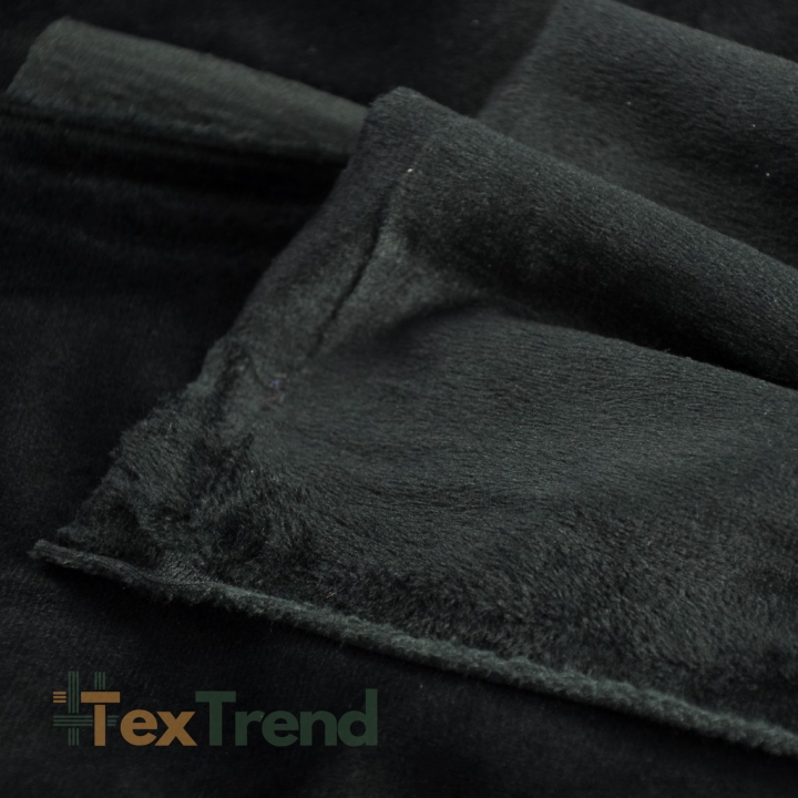 Polyester Samt schwarz  