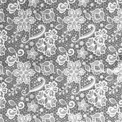 Baumwolle 100% weiße Spitze auf grauem Hintergrund  