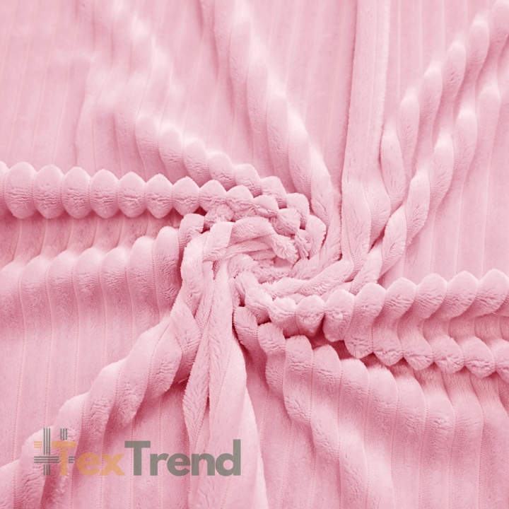 Minky Premium Streifen hellrosa  