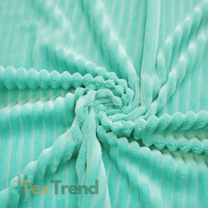 Minky Premium Streifen mintgrün  