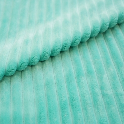 Minky Premium Streifen mintgrün  