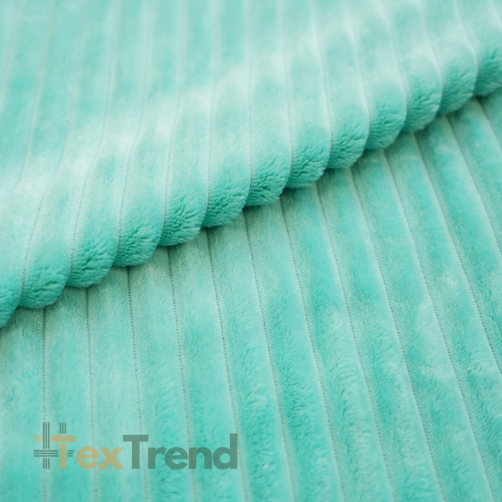 Minky Premium Streifen mintgrün  