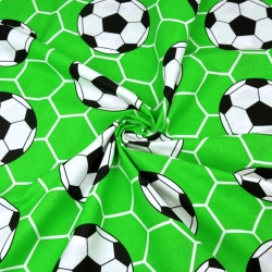 Baumwolle 100% Fußball grün  