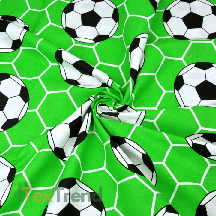 Baumwolle 100% Fußball grün  