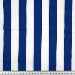 Baumwolle 100% Streifen weiß-dunkelblau  