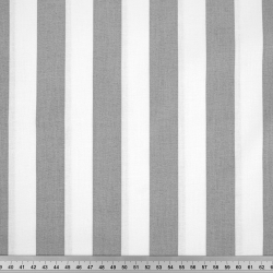 Baumwolle 100% Streifen weiß-grau  