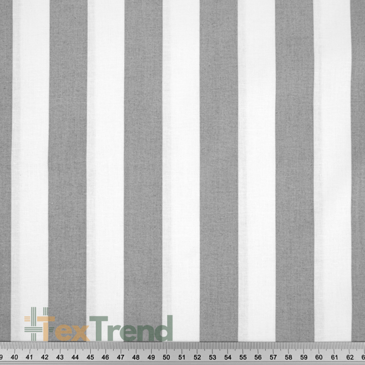 Baumwolle 100% Streifen weiß-grau  