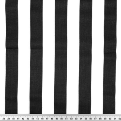 Baumwolle 100% Streifen weiß-schwarz  