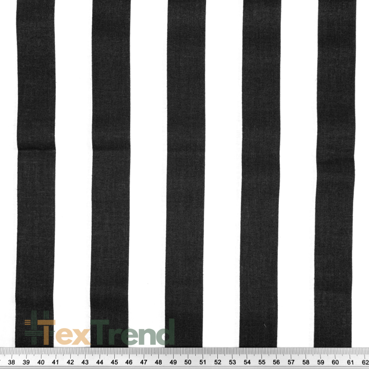 Baumwolle 100% Streifen weiß-schwarz  