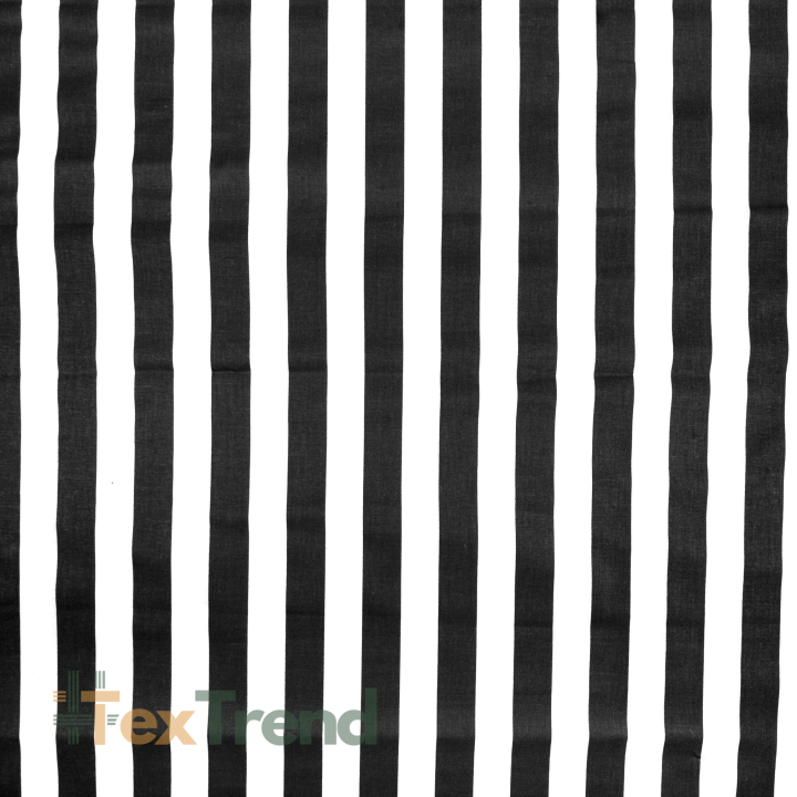 Baumwolle 100% Streifen weiß-schwarz  
