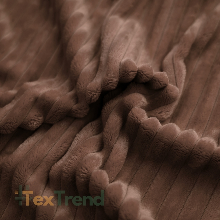 Minky Premium Streifen braun  