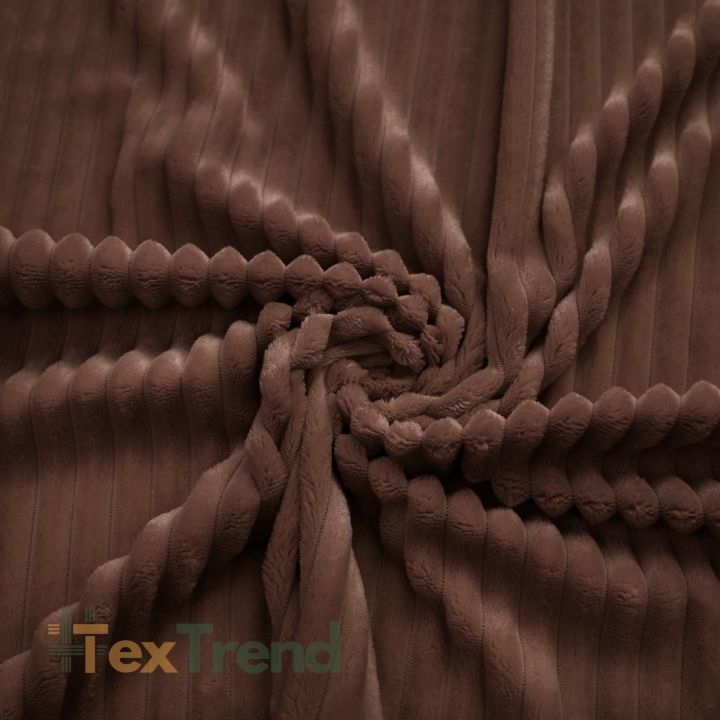 Minky Premium Streifen braun  