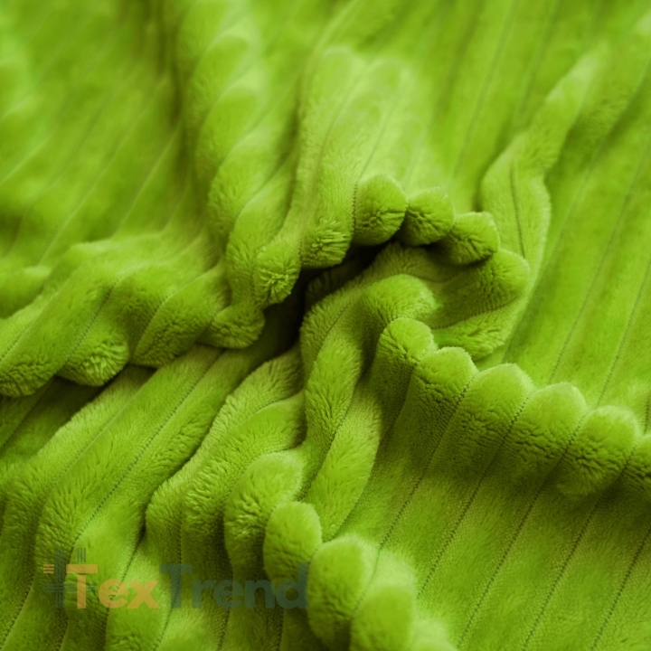 Minky Premium Streifen grün  