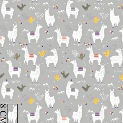 Baumwolle 100% Alpakas auf grauem Hintergrund  