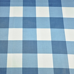 Baumwolle 100% große Karos blau  