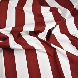 wasserabweisender Stoff bordeauxfarbene Streifen