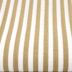 Baumwolle 100% Streifen weiß-beige  