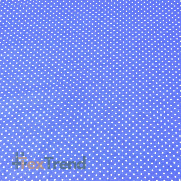 Baumwolle 100% Punkte 4mm weiß auf dunkelblauem Hintergrund  