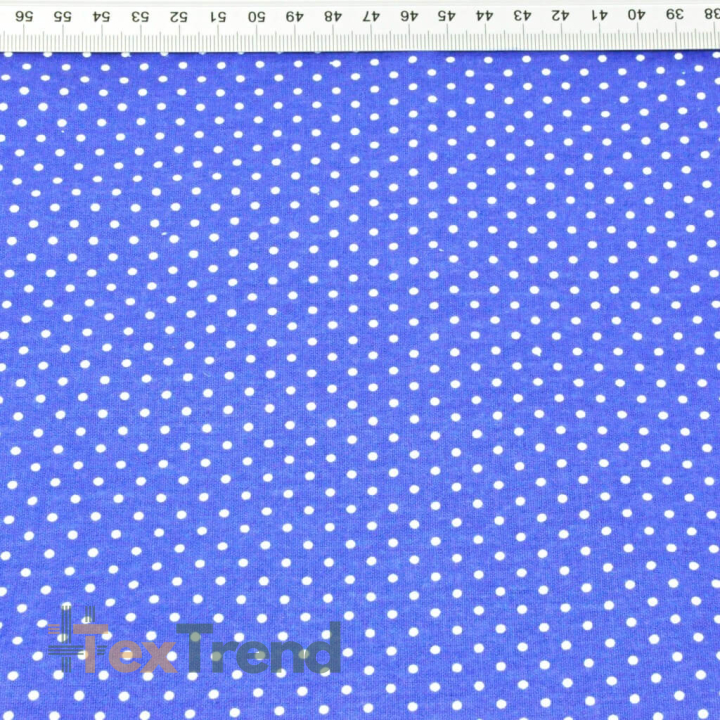Baumwolle 100% Punkte 4mm weiß auf dunkelblauem Hintergrund  