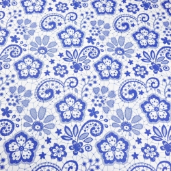 Baumwolle 100% blaue Serviette auf weißem Hintergrund  