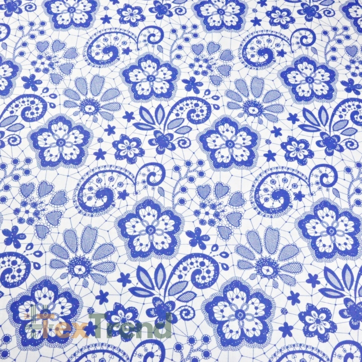 Baumwolle 100% blaue Serviette auf weißem Hintergrund  