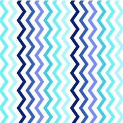 Baumwolle 100% Zickzack türkis-dunkelblau  
