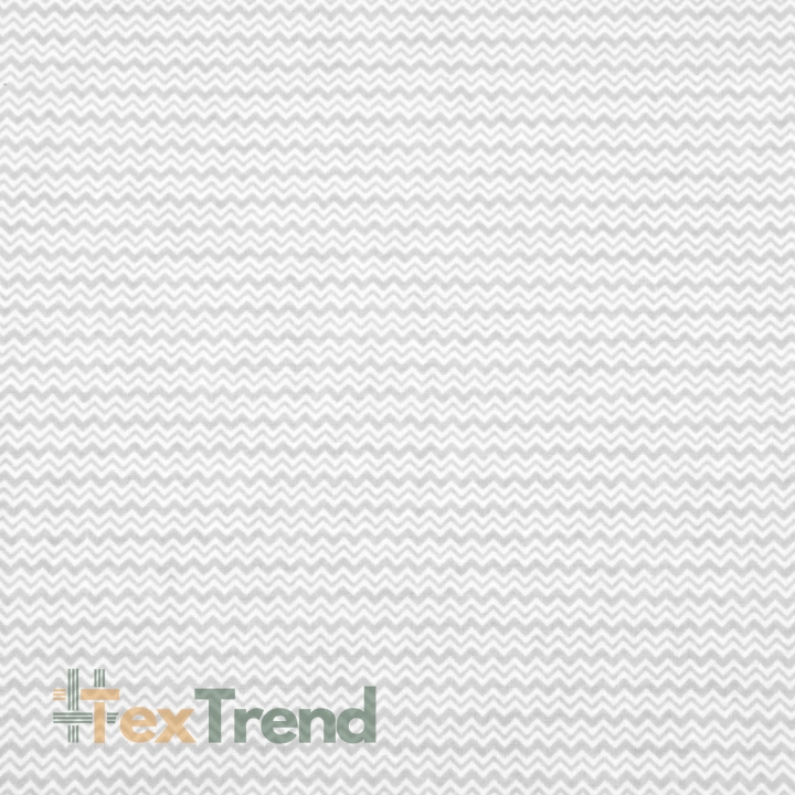 Baumwolle 100% MINI Zickzack weiß-grau  